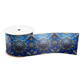 Blue Decorative Holiday Satin Ribbon Satijnen Lint