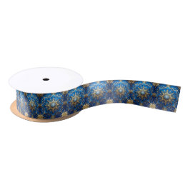 Blue Decorative Holiday Satin Ribbon Satijnen Lint