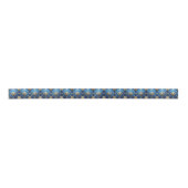 Blue Decorative Holiday Satin Ribbon Satijnen Lint (Voorkant)