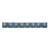 Blue Decorative Holiday Satin Ribbon Satijnen Lint (Voorkant)