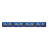 Blue Decorative Holiday Satin Ribbon Satijnen Lint (Voorkant)