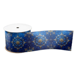Blue Decorative Holiday Satin Ribbon Satijnen Lint
