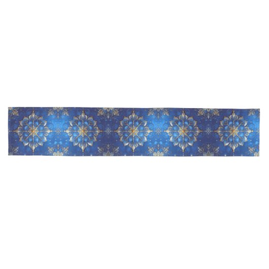 Blue Decorative Holiday Table Runner Medium Tafelloper (Horizontaal)
