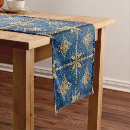 Blue Decorative Holiday Table Runner Medium Tafelloper