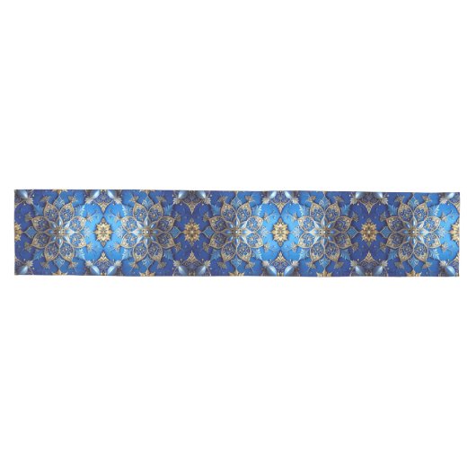Blue Decorative Holiday Table Runner Medium Tafelloper (Horizontaal)