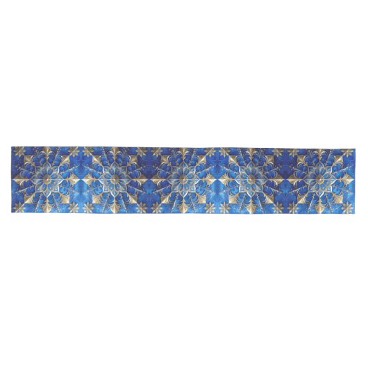 Blue Decorative Holiday Table Runner Medium Tafelloper (Horizontaal)