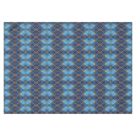 Blue Decorative Holiday Tablecloth Tafelkleed (Voorkant (Horizontaal))
