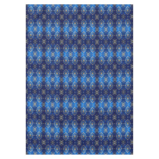 Blue Decorative Holiday Tablecloth Tafelkleed (Voorkant)