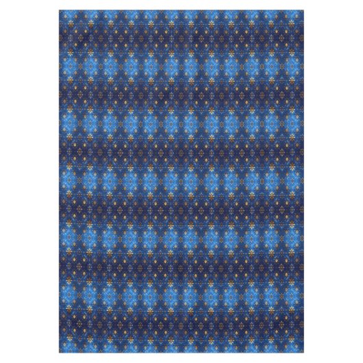 Blue Decorative Holiday Tablecloth Tafelkleed (Voorkant)