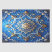 Blue Decorative Holiday Tissue Paper Tissuepapier (Voorkant)