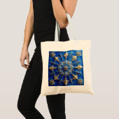 Blue Decorative Holiday Tote Bag (Voorkant (product))