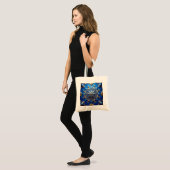 Blue Decorative Holiday Tote Bag (Voorkant (model))