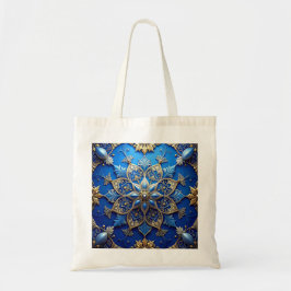 Blue Decorative Holiday Tote Bag
