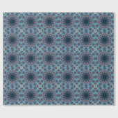 Blue Decorative Holiday Wrapping Paper Cadeaupapier (Vlak)