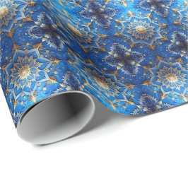 Blue Decorative Holiday Wrapping Paper Cadeaupapier