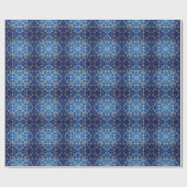 Blue Decorative Holiday Wrapping Paper Cadeaupapier (Vlak)