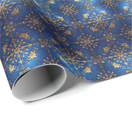 Blue Decorative Holiday Wrapping Paper Cadeaupapier