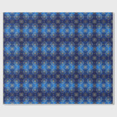 Blue Decorative Holiday Wrapping Paper Cadeaupapier (Vlak)