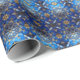 Blue Decorative Holiday Wrapping Paper Cadeaupapier