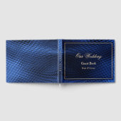 Blue Decorative Modern Abstract Guest Book Gastenboek (Volledig)