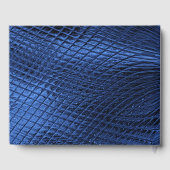 Blue Decorative Modern Abstract Guest Book Gastenboek (Achterkant)