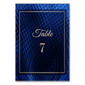 Blue Decorative Modern Abstract Wedding Kaart (Achterkant)