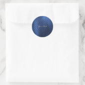Blue Decorative Modern Classic Round Sticker (Tas)