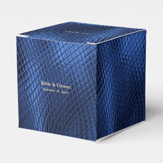 Blue Decorative Modern Favor Box Bedankdoosjes (Voorkant Zijde)