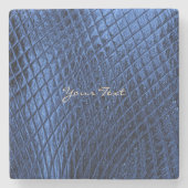 Blue Decorative Modern Stone Onderzetter (Voorkant)