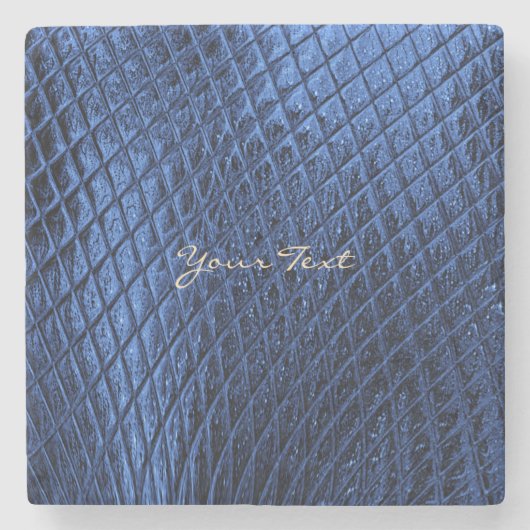 Blue Decorative Modern Stone Onderzetter (Voorkant)