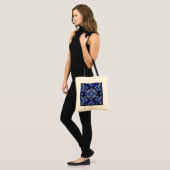Blue Decorative Ornamenten Holiday Canvas tas (Voorkant (model))