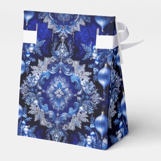 Blue Decorative Ornamenten Holiday Gift Box Bedankdoosjes (Achterkant)