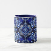 Blue Decorative Ornamenten Vakantie Mok (Midden)