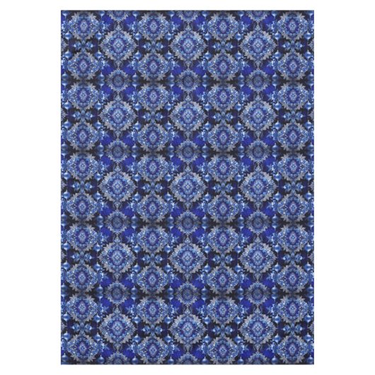 Blue Decorative Ornamenten Vakantie Tafelkleed (Voorkant)