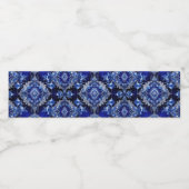Blue Decorative Ornamenten Vakantie Waterfles Etiket (Enkel label)