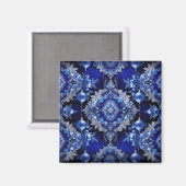 Blue Decorative Ornamenten vakantiemagnet Magneet (Voorkant / Achterkant)