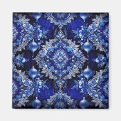 Blue Decorative Ornamenten vakantiemagnet Magneet (Voorkant)