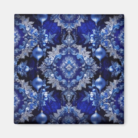 Blue Decorative Ornamenten vakantiemagnet Magneet (Voorkant)