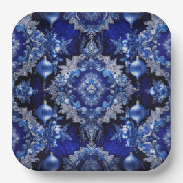 Blue Decorative Ornamenten Vakantiepapier Bord
