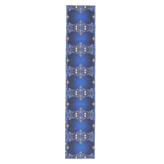 Blue Decorative Table Runner Medium Tafelloper (Voorkant)