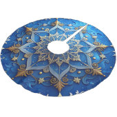 Blue Decorative Tree Skirt Kerstboom Rok (Gekanteld)