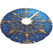 Blue Decorative Tree Skirt Kerstboom Rok (Gekanteld)