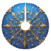 Blue Decorative Tree Skirt Kerstboom Rok (Voorkant)