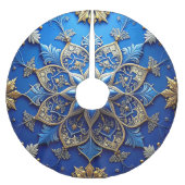 Blue Decorative Tree Skirt Kerstboom Rok (Voorkant)