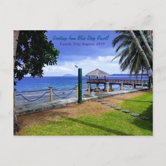 Blue Deep Resort Lower Villa Jacinta Filipijnen Briefkaart (Voorkant)