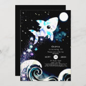 Blue Deepsea Kinderhaai Verjaardag Kaart (Voorkant / Achterkant)