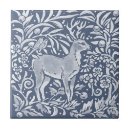 Blue Deer Buck Birds Woodland Forest Animal  Tegeltje