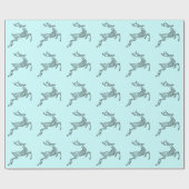 Blue Deer Cadeaupapier (Vlak)