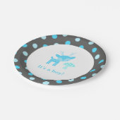 Blue Deer Polka Dot Baby shower Paper Bord (Gekanteld)