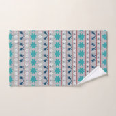 Blue Deer Snowflake Nordic Pattern Bad Handdoek (Handdoek)